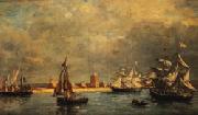 Eugene Boudin The Port of Camaret France oil painting reproduction